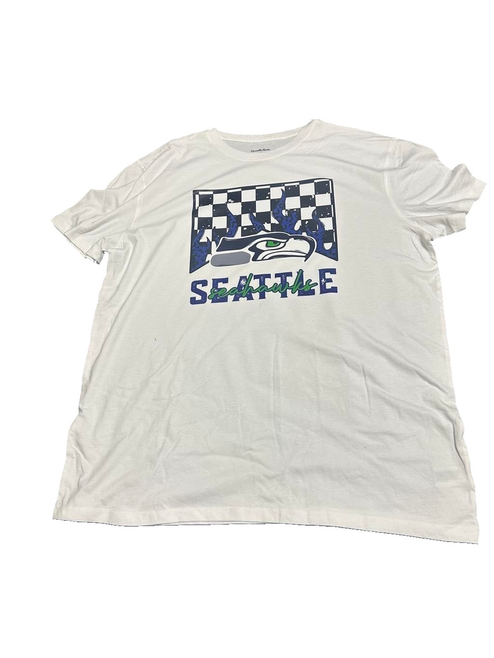 Seattle Seahawks Graphic White Crewneck T-Shirt